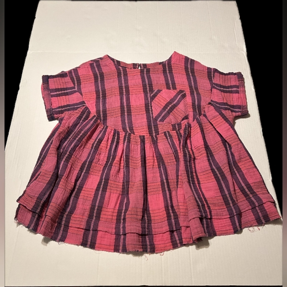 We The Free Striped Juniors Tunic in Pink and Purple
